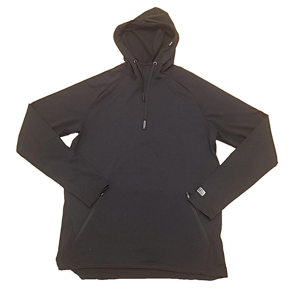 Barbell Apparel Athletic Performance Stealth Hoodie Black Long Sleeve Large Mens